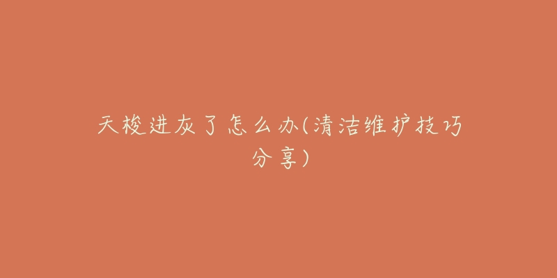 天梭进灰了怎么办(清洁维护技巧分享)