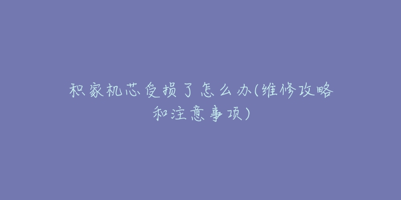 积家机芯受损了怎么办(维修攻略和注意事项)-名表号 积家机芯受损了怎么办(维修攻略和注意事项)