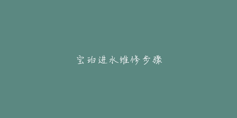 宝珀进水维修步骤-名表号 宝珀进水维修步骤