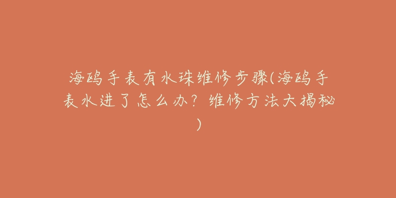 海鸥手表有水珠维修步骤(海鸥手表水进了怎么办?维修方法大揭秘)-名表号 海鸥手表有水珠维修步骤(海鸥手表水进了怎么办?维修方法大揭秘)