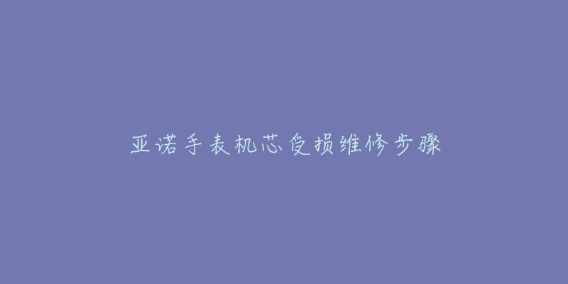 亚诺手表机芯受损维修步骤