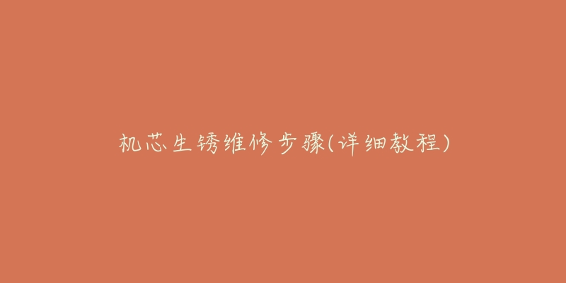 机芯生锈维修步骤(详细教程)-名表号 机芯生锈维修步骤(详细教程)