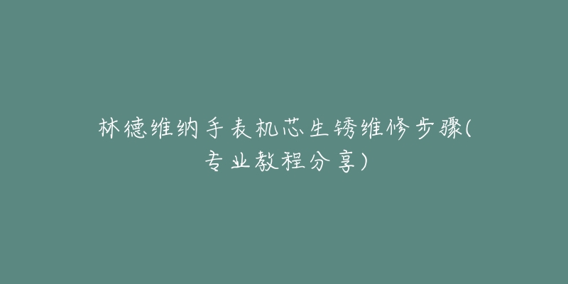 林德维纳手表机芯生锈维修步骤(专业教程分享)