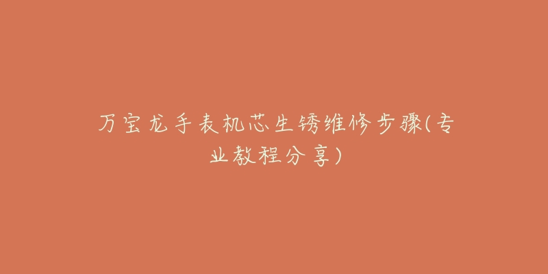 万宝龙手表机芯生锈维修步骤(专业教程分享)-名表号 万宝龙手表机芯生锈维修步骤(专业教程分享)