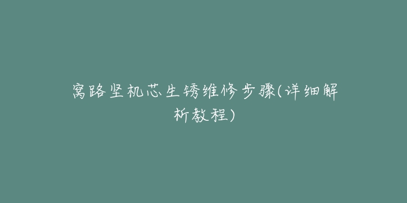 窝路坚机芯生锈维修步骤(详细解析教程)-名表号 窝路坚机芯生锈维修步骤(详细解析教程)