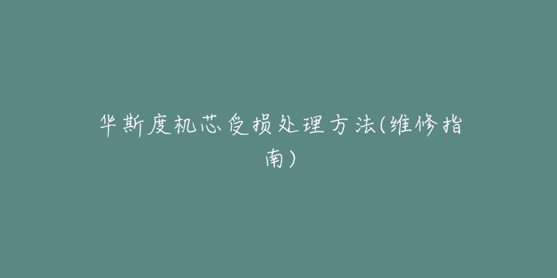 华斯度机芯受损处理方法(维修指南)-名表号 华斯度机芯受损处理方法(维修指南)