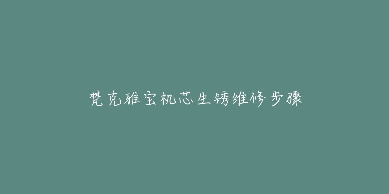 梵克雅宝机芯生锈维修步骤