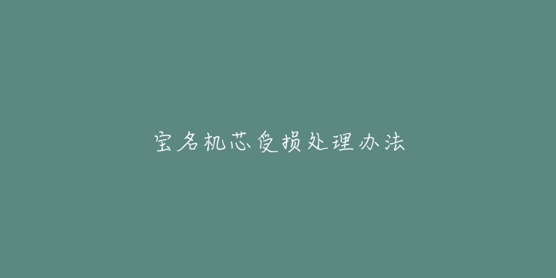 宝名机芯受损处理办法-名表号 宝名机芯受损处理办法