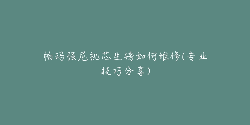 帕玛强尼机芯生锈如何维修(专业技巧分享)-名表号 帕玛强尼机芯生锈如何维修(专业技巧分享)