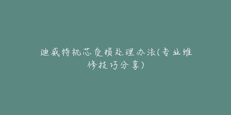 迪威特机芯受损处理办法(专业维修技巧分享)-名表号 迪威特机芯受损处理办法(专业维修技巧分享)