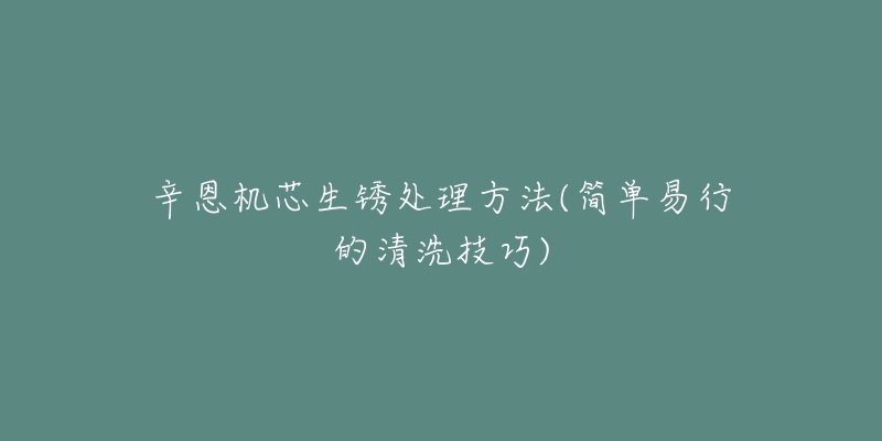 辛恩机芯生锈处理方法(简单易行的清洗技巧)-名表号 辛恩机芯生锈处理方法(简单易行的清洗技巧)