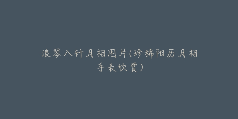 浪琴八针月相图片(珍稀阳历月相手表欣赏)