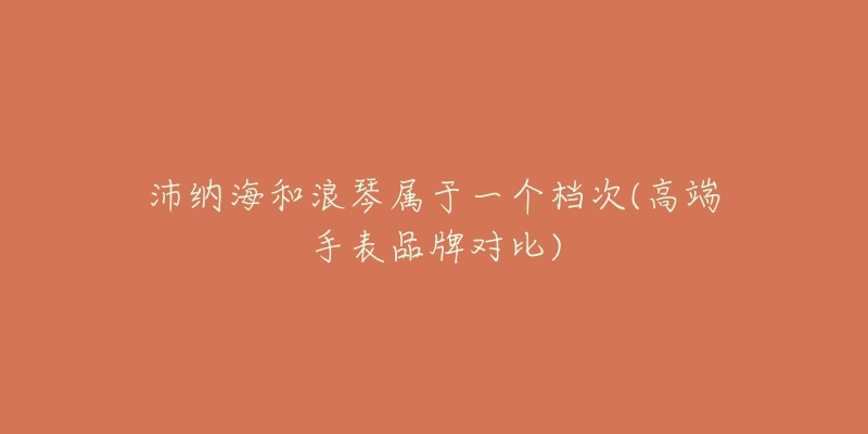 沛纳海和浪琴属于一个档次(高端手表品牌对比)