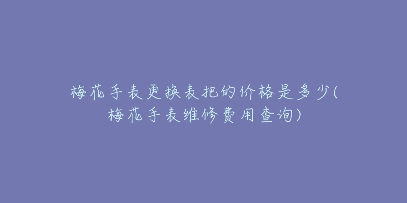 梅花手表更换表把的价格是多少(梅花手表维修费用查询)