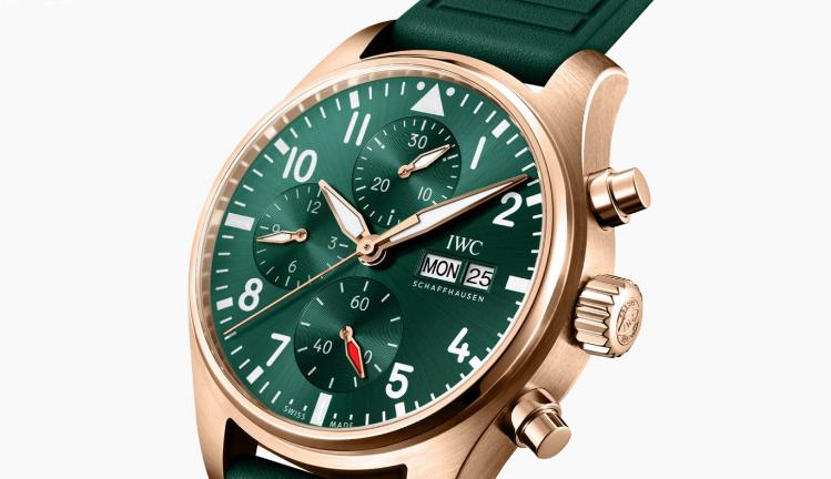 万国表推出两款全新飞行员复杂功能绿盘腕表