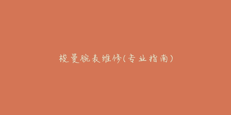 梭曼腕表维修(专业指南)-名表号 梭曼腕表维修(专业指南)