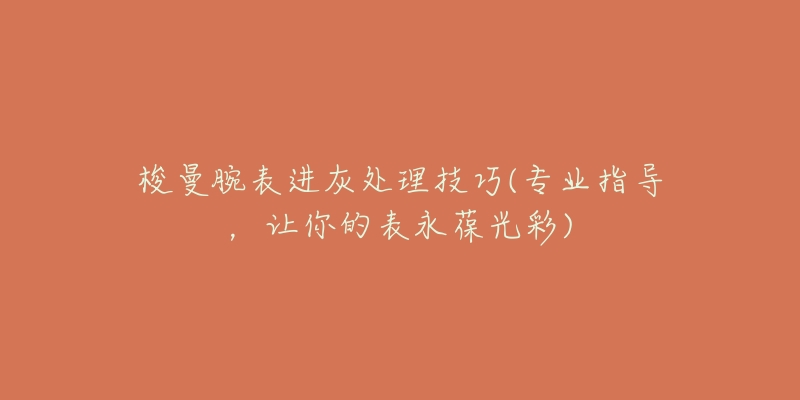 梭曼腕表进灰处理技巧(专业指导,让你的表永葆光彩)-名表号 梭曼腕表进灰处理技巧(专业指导,让你的表永葆光彩)