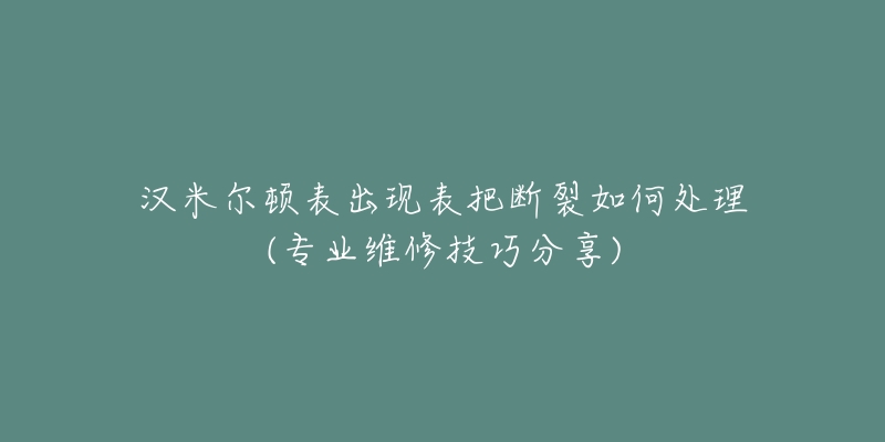 汉米尔顿表出现表把断裂如何处理(专业维修技巧分享)-名表号 汉米尔顿表出现表把断裂如何处理(专业维修技巧分享)