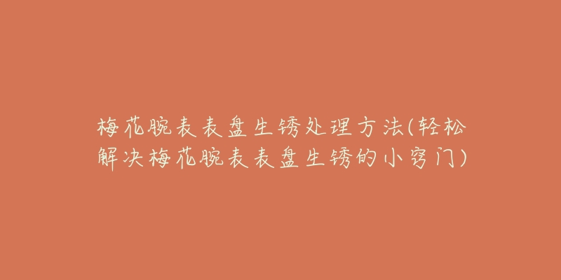 梅花腕表表盘生锈处理方法(轻松解决梅花腕表表盘生锈的小窍门)