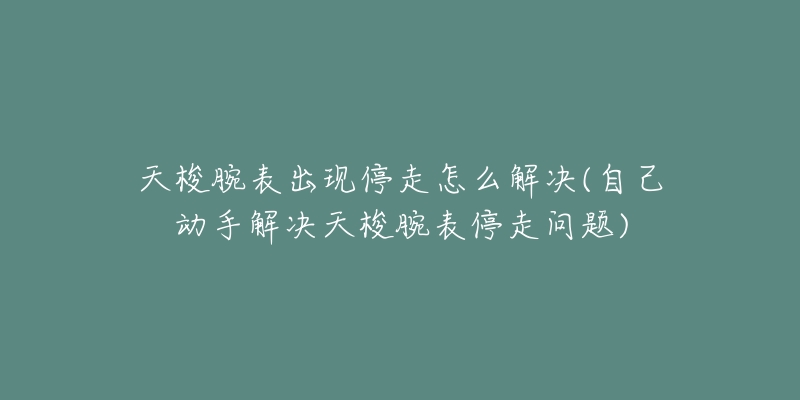 天梭腕表出现停走怎么解决(自己动手解决天梭腕表停走问题)-名表号 天梭腕表出现停走怎么解决(自己动手解决天梭腕表停走问题)