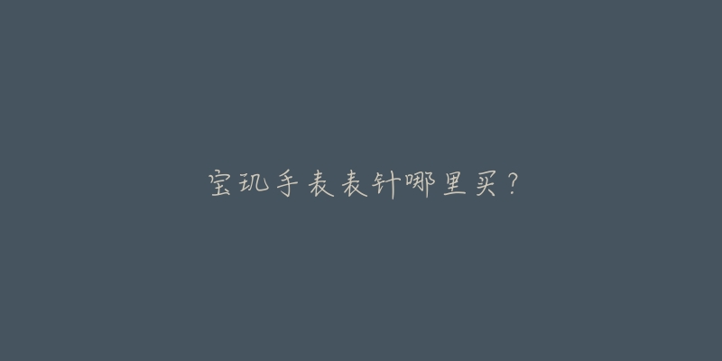 宝玑手表表针哪里买？