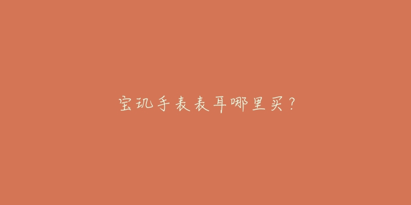 宝玑手表表耳哪里买？