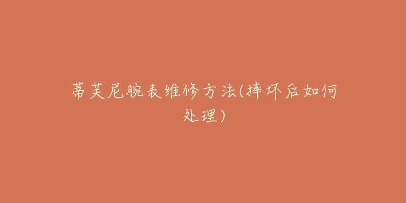 蒂芙尼腕表维修方法(摔坏后如何处理)-名表号 蒂芙尼腕表维修方法(摔坏后如何处理)