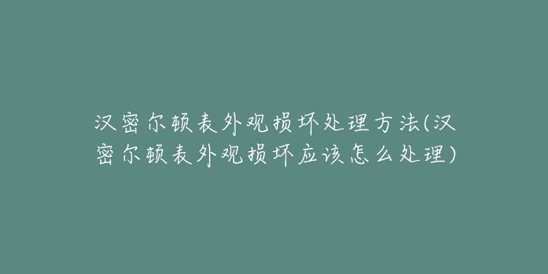 汉密尔顿表外观损坏处理方法(汉密尔顿表外观损坏应该怎么处理)-名表号 汉密尔顿表外观损坏处理方法(汉密尔顿表外观损坏应该怎么处理)