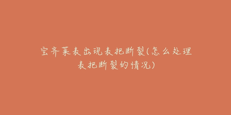 宝齐莱表出现表把断裂(怎么处理表把断裂的情况)-名表号 宝齐莱表出现表把断裂(怎么处理表把断裂的情况)