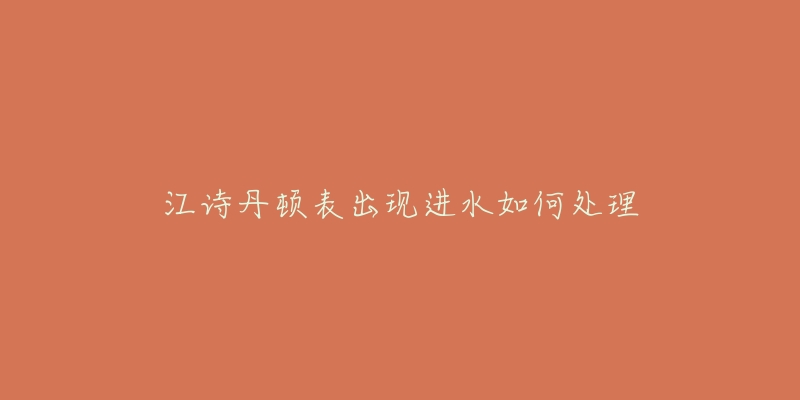 江诗丹顿表出现进水如何处理-名表号 江诗丹顿表出现进水如何处理