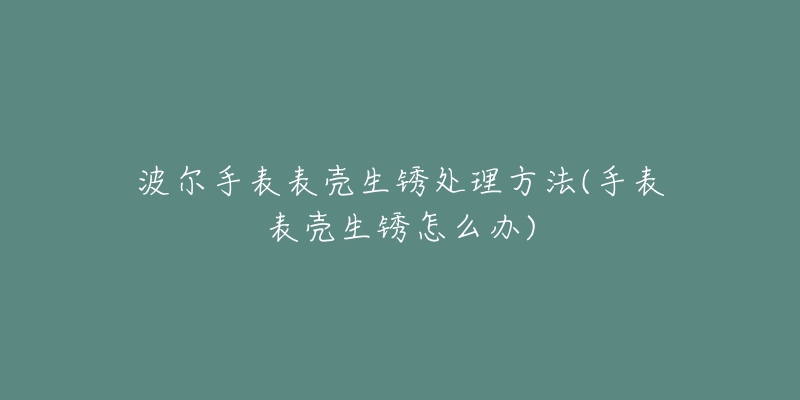 波尔手表表壳生锈处理方法(手表表壳生锈怎么办)-名表号 波尔手表表壳生锈处理方法(手表表壳生锈怎么办)