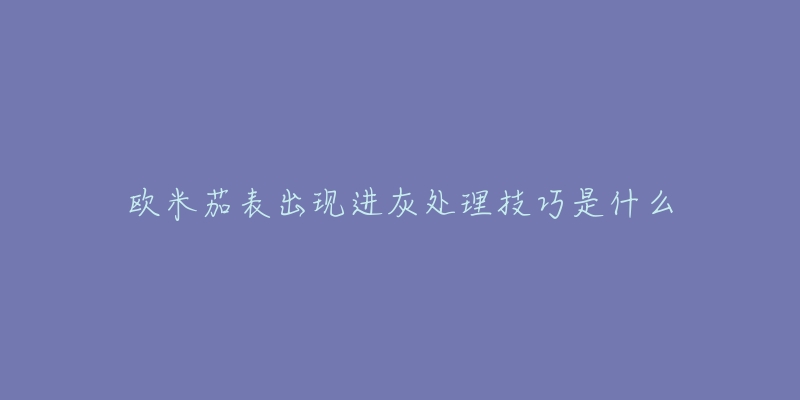 欧米茄表出现进灰处理技巧是什么