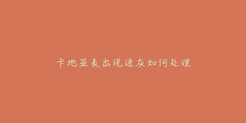 卡地亚表出现进灰如何处理-名表号 卡地亚表出现进灰如何处理