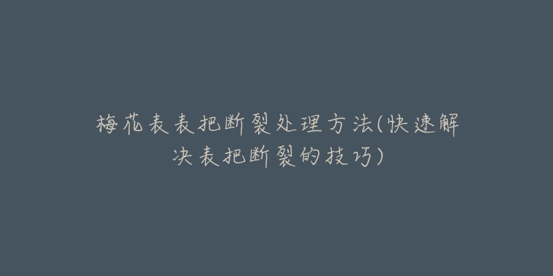 梅花表表把断裂处理方法(快速解决表把断裂的技巧)-名表号 梅花表表把断裂处理方法(快速解决表把断裂的技巧)