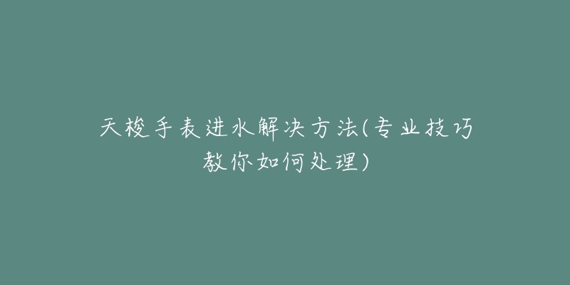 天梭手表进水解决方法(专业技巧教你如何处理)-名表号 天梭手表进水解决方法(专业技巧教你如何处理)