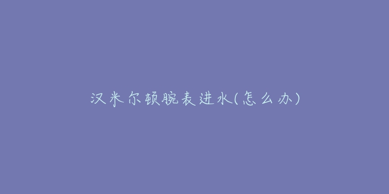 汉米尔顿腕表进水(怎么办)