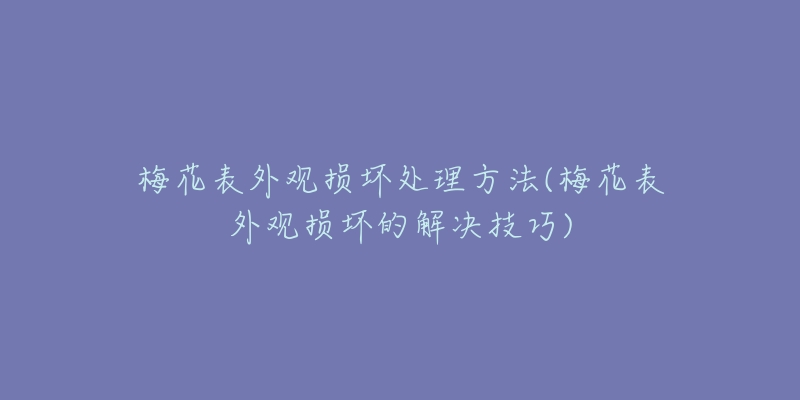 梅花表外观损坏处理方法(梅花表外观损坏的解决技巧)-名表号 梅花表外观损坏处理方法(梅花表外观损坏的解决技巧)