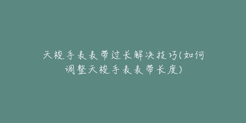 天梭手表表带过长解决技巧(如何调整天梭手表表带长度)-名表号 天梭手表表带过长解决技巧(如何调整天梭手表表带长度)