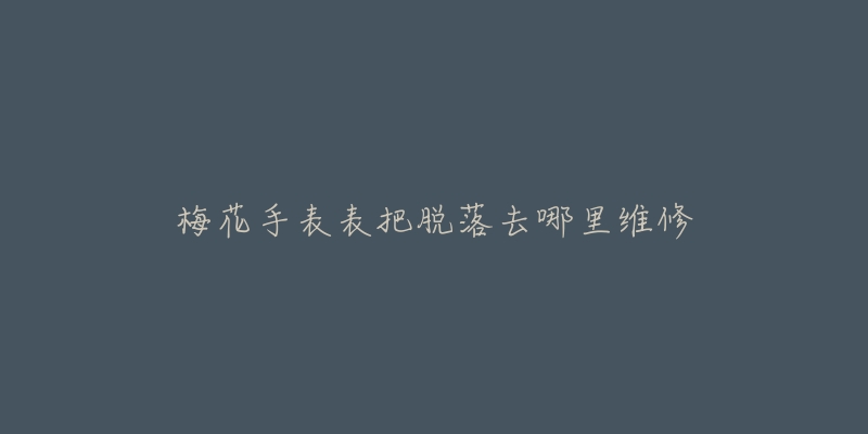 梅花手表表把脱落去哪里维修