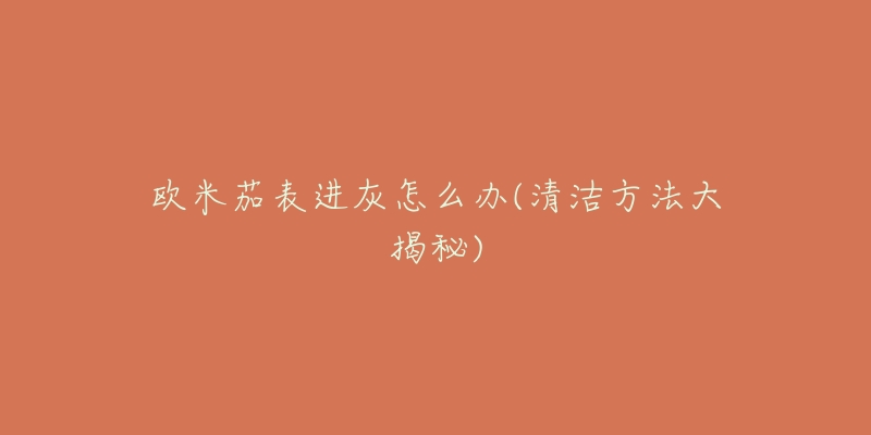 欧米茄表进灰怎么办(清洁方法大揭秘)-名表号 欧米茄表进灰怎么办(清洁方法大揭秘)