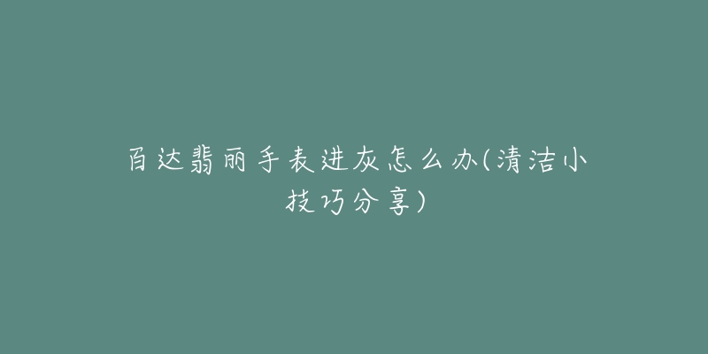 百达翡丽手表进灰怎么办(清洁小技巧分享)-名表号 百达翡丽手表进灰怎么办(清洁小技巧分享)
