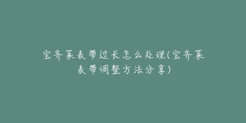 宝齐莱表带过长怎么处理(宝齐莱表带调整方法分享)-名表号 宝齐莱表带过长怎么处理(宝齐莱表带调整方法分享)