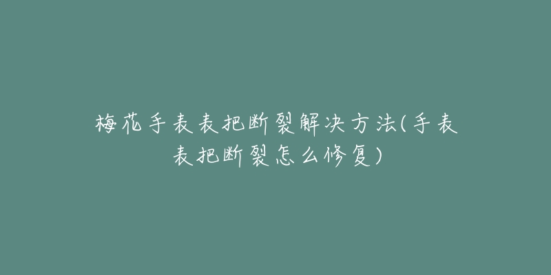 梅花手表表把断裂解决方法(手表表把断裂怎么修复)-名表号 梅花手表表把断裂解决方法(手表表把断裂怎么修复)