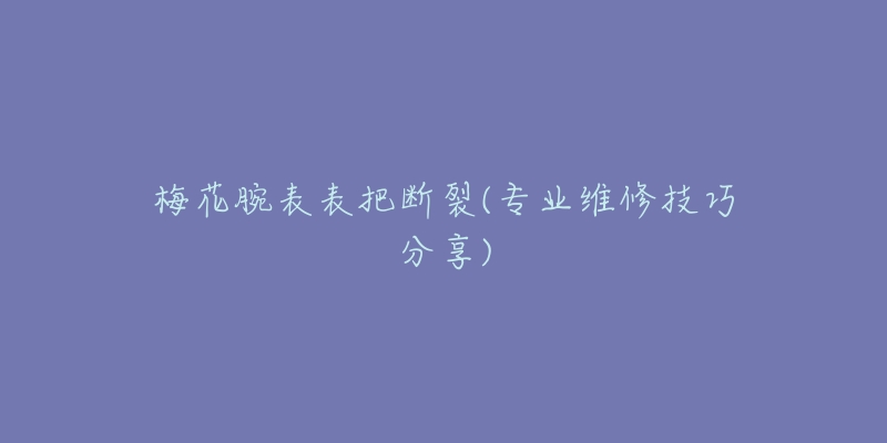 梅花腕表表把断裂(专业维修技巧分享)-名表号 梅花腕表表把断裂(专业维修技巧分享)