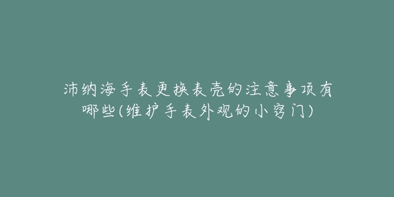沛纳海手表更换表壳的注意事项有哪些(维护手表外观的小窍门)-名表号 沛纳海手表更换表壳的注意事项有哪些(维护手表外观的小窍门)