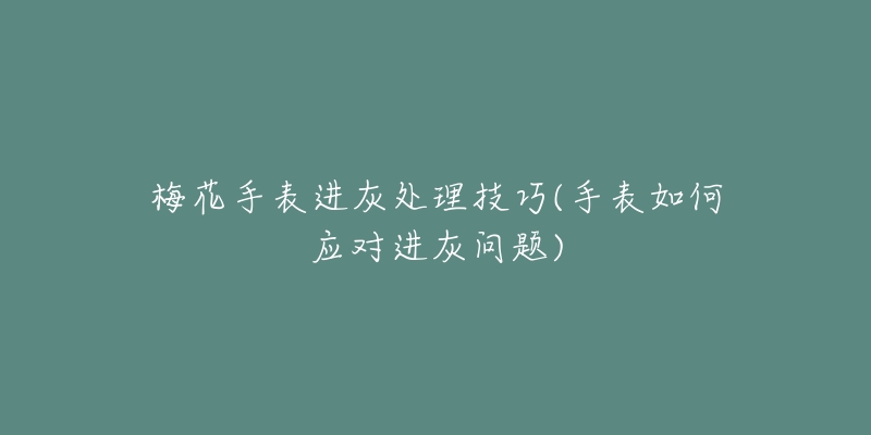 梅花手表进灰处理技巧(手表如何应对进灰问题)-名表号 梅花手表进灰处理技巧(手表如何应对进灰问题)