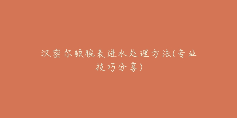 汉密尔顿腕表进水处理方法(专业技巧分享)-名表号 汉密尔顿腕表进水处理方法(专业技巧分享)