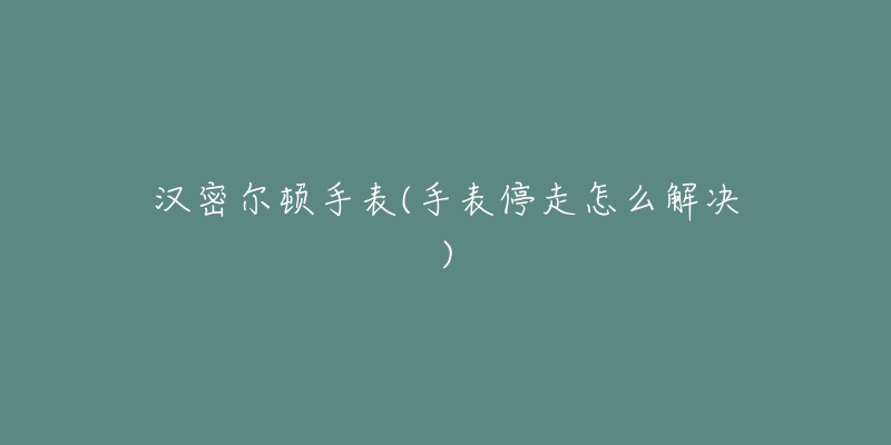 汉密尔顿手表(手表停走怎么解决)-名表号 汉密尔顿手表(手表停走怎么解决)