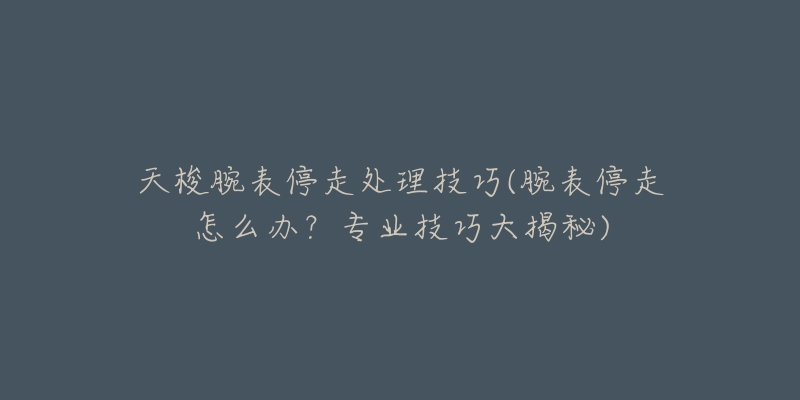 天梭腕表停走处理技巧(腕表停走怎么办?专业技巧大揭秘)-名表号 天梭腕表停走处理技巧(腕表停走怎么办?专业技巧大揭秘)