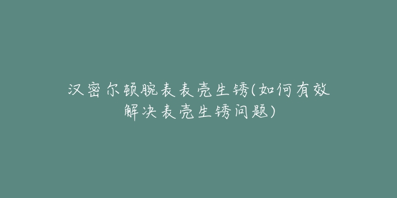 汉密尔顿腕表表壳生锈(如何有效解决表壳生锈问题)-名表号 汉密尔顿腕表表壳生锈(如何有效解决表壳生锈问题)